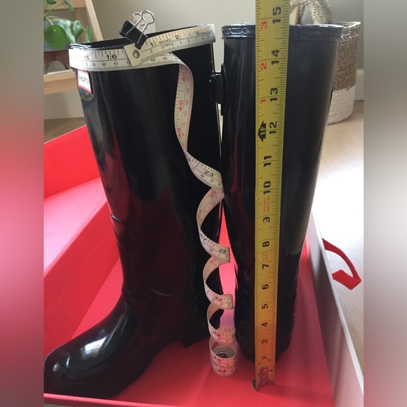 Hunter black gloss huntress boots (runs large) - Picture 10 of 11